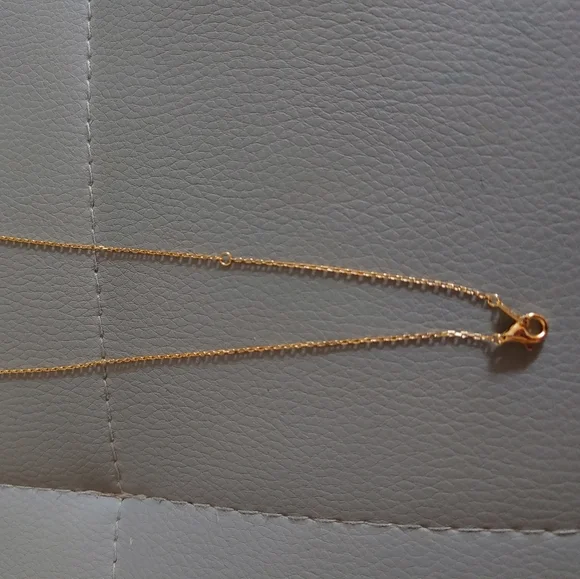 18K gold sterling silver Black Clover necklace - Picture 4 of 7